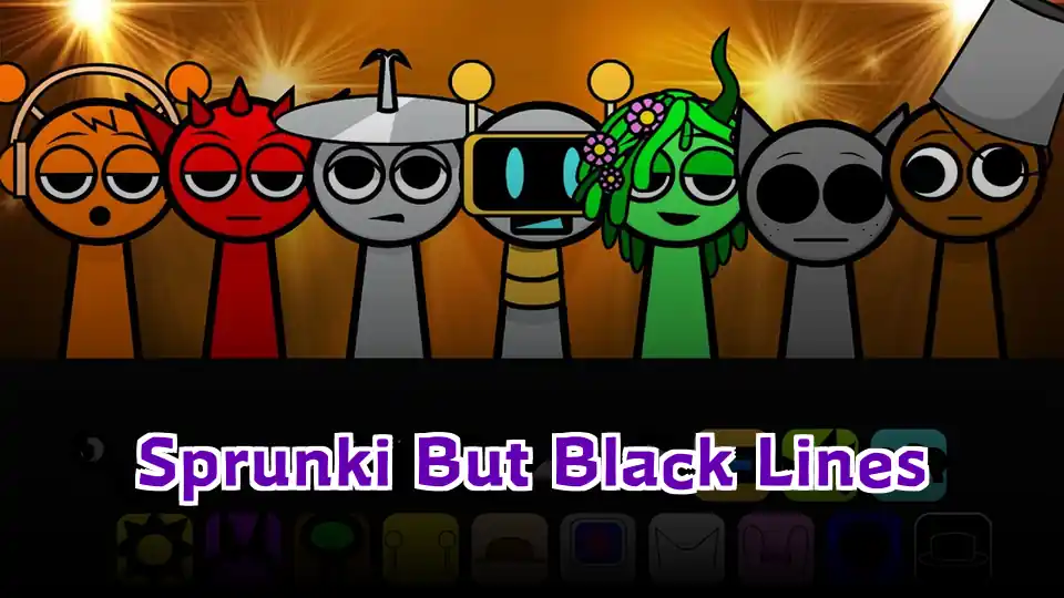 Sprunki But Black Lines icon